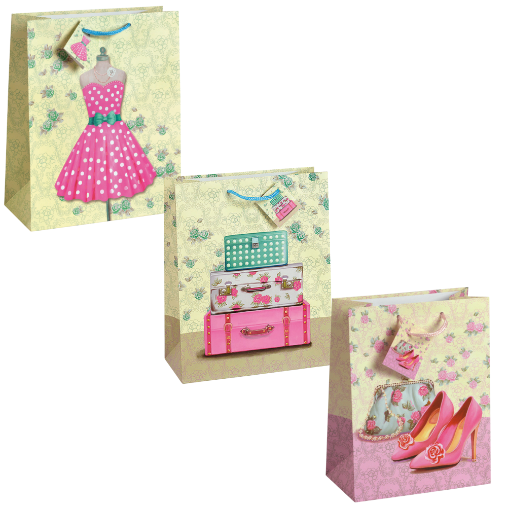 Sacosa Spring Vintage, din hartie cu maner din snur, 26 x 32.5 x 12.7 cm (20 buc/display), copii varsta 6 ani+,8 ani+ [5]