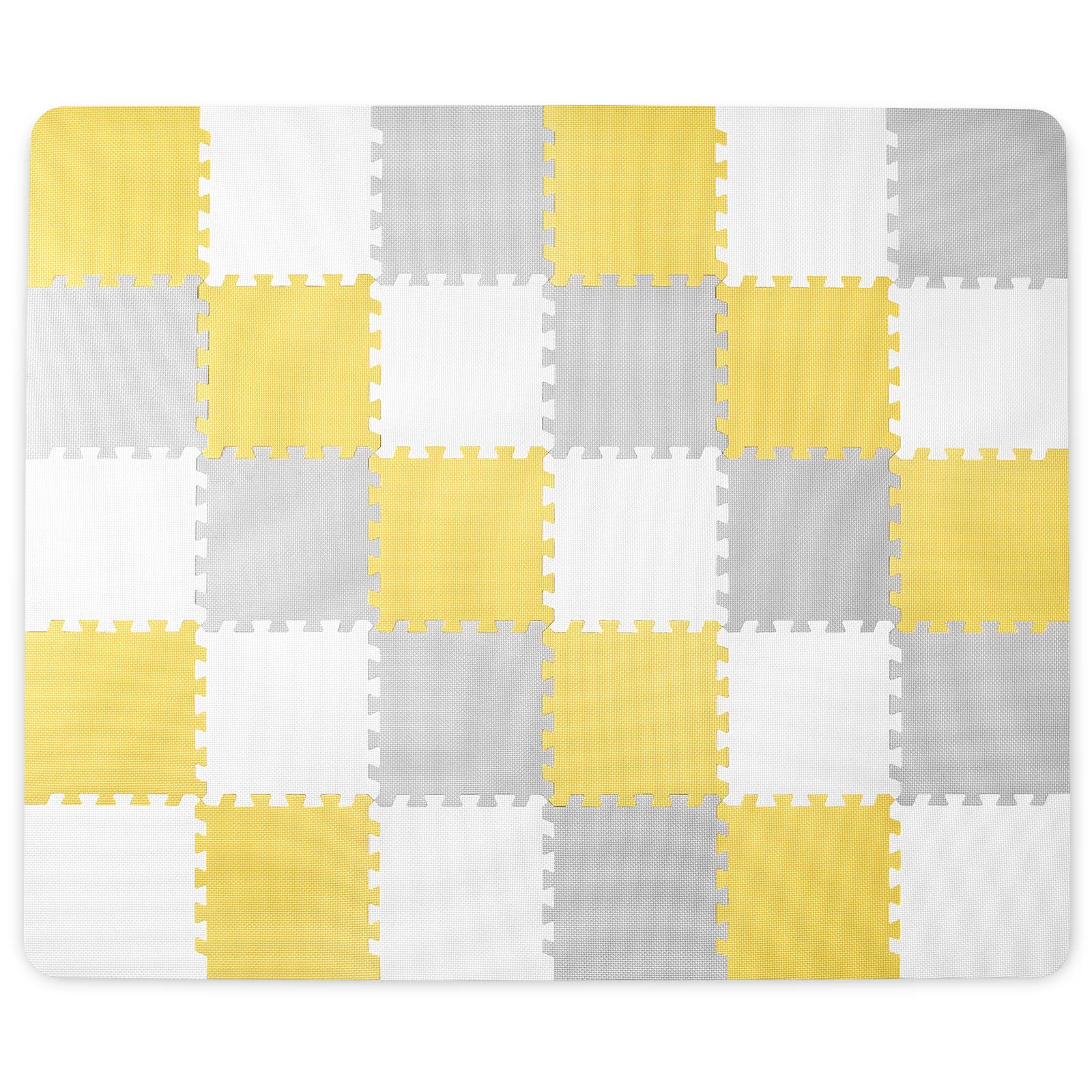 Saltea de joaca kinderkraft luno, spuma, yellow, varsta de la 0 luni la 6 ani [2]