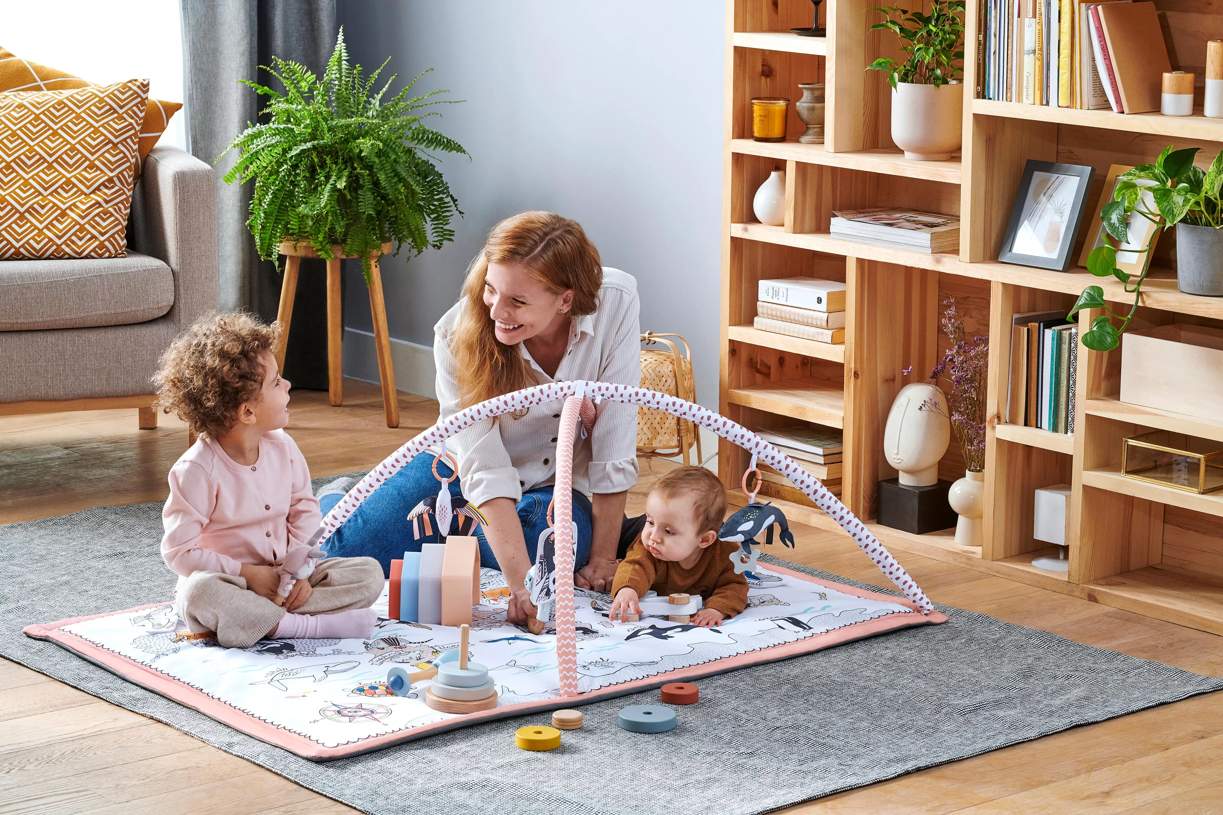 Saltea educativa kinderkraft tippy, 3 in 1, varsta de la 0 luni la 6 ani [8]