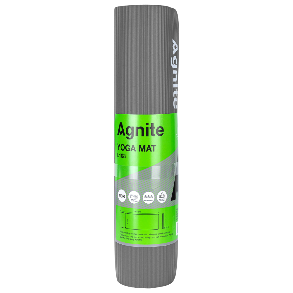 Saltea yoga 183*61*0.8 cm + husa transport agnite gri deli [2]