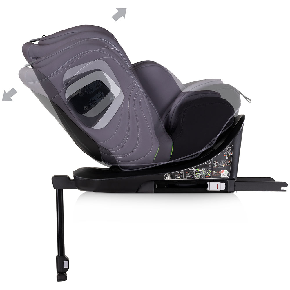 Scaun auto Chipolino Clima Air I-Size 40-150 cm cu sistem Isofix si sezut rotativ anthracite [8]