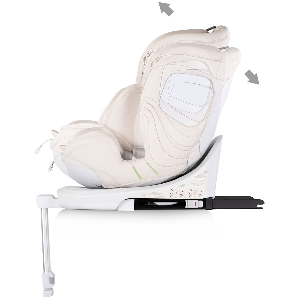 Scaun auto Chipolino Clima Air I-Size 40-150 cm cu sistem Isofix si sezut rotativ biscotta [5]