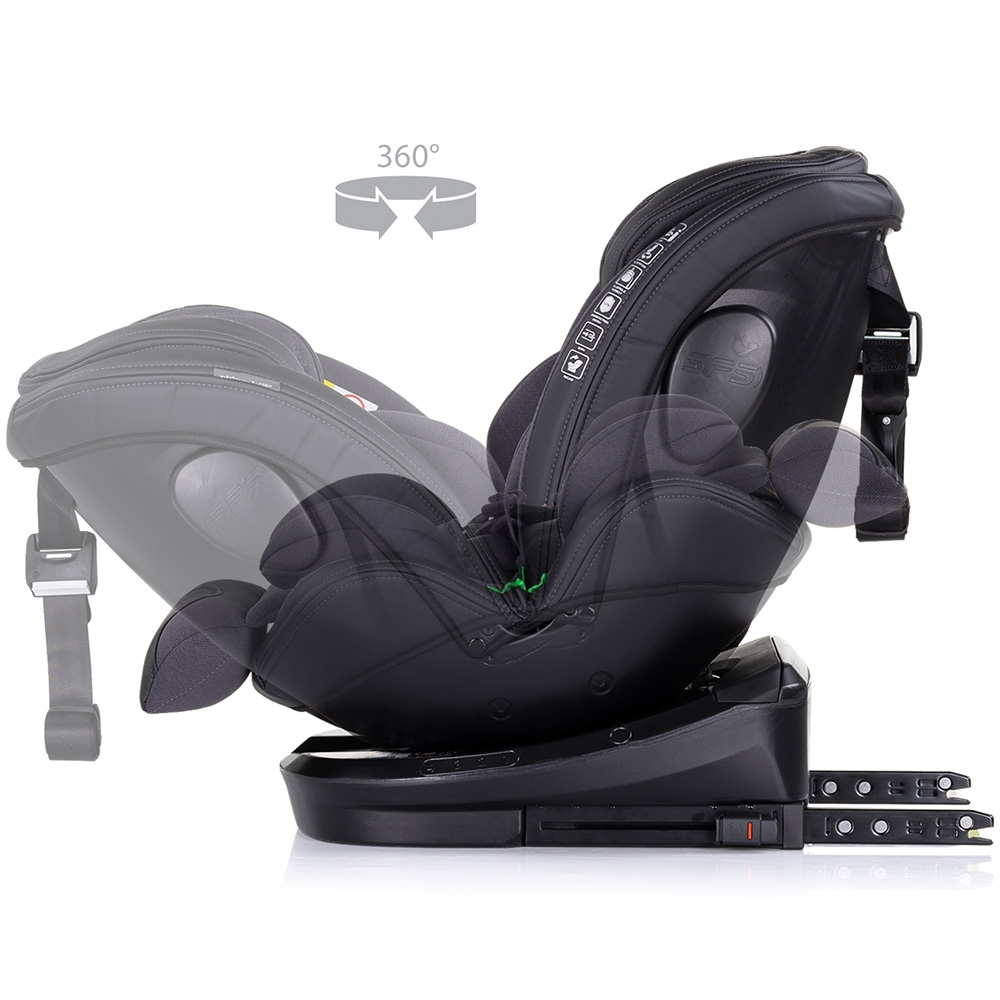 Scaun auto Chipolino Hypnotic I-Size 40-150 cm cu sistem Isofix si sezut rotativ anthracite [7]