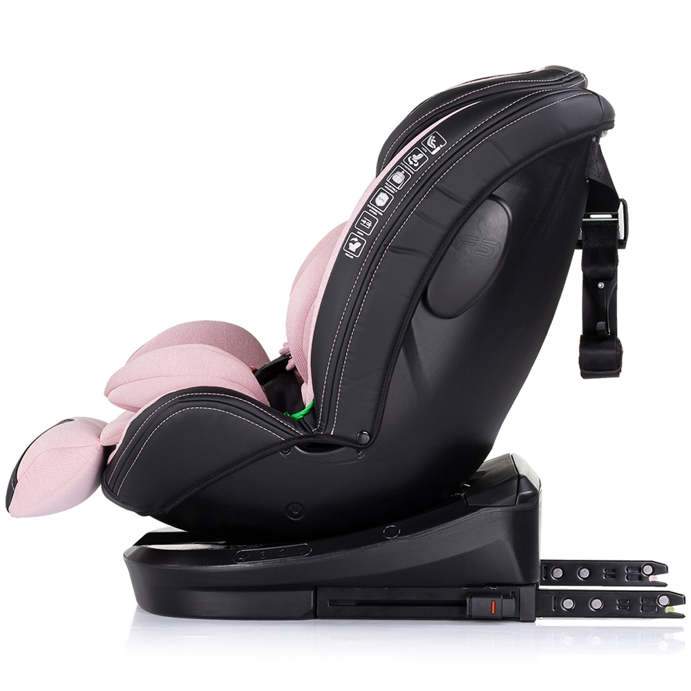 Scaun auto Chipolino Hypnotic I-Size 40-150 cm cu sistem Isofix si sezut rotativ pink marshmallow [4]