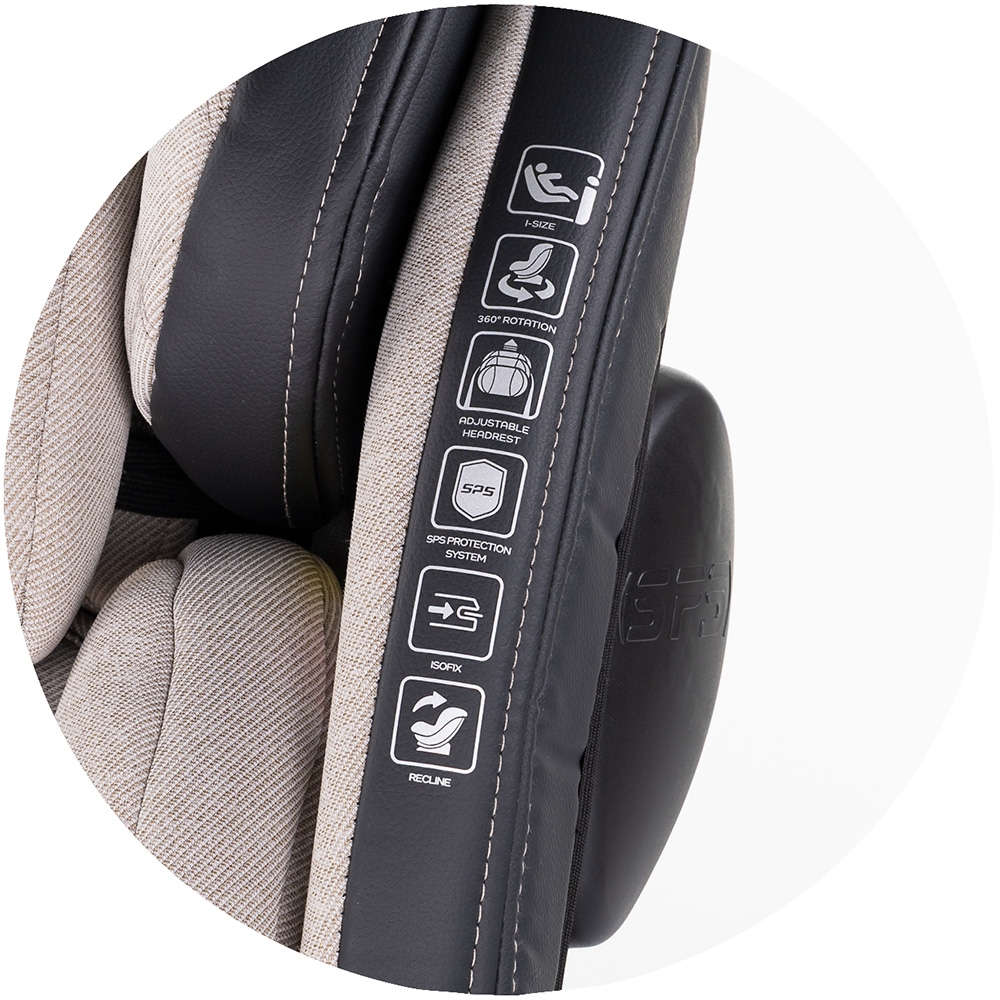 Scaun auto Chipolino Hypnotic I-Size 40-150 cm cu sistem Isofix si sezut rotativ tiramisu [14]