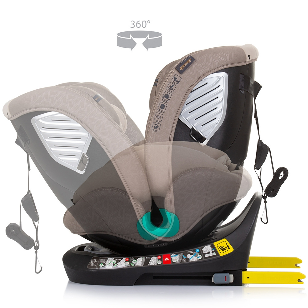 Scaun auto Chipolino Supreme I-Size 40-150 cm cu sistem Isofix macadamia [7]