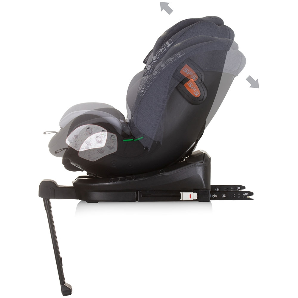 Scaun auto Chipolino Tourino I-Size 40-150 cm grey mix cu sistem Isofix [5]