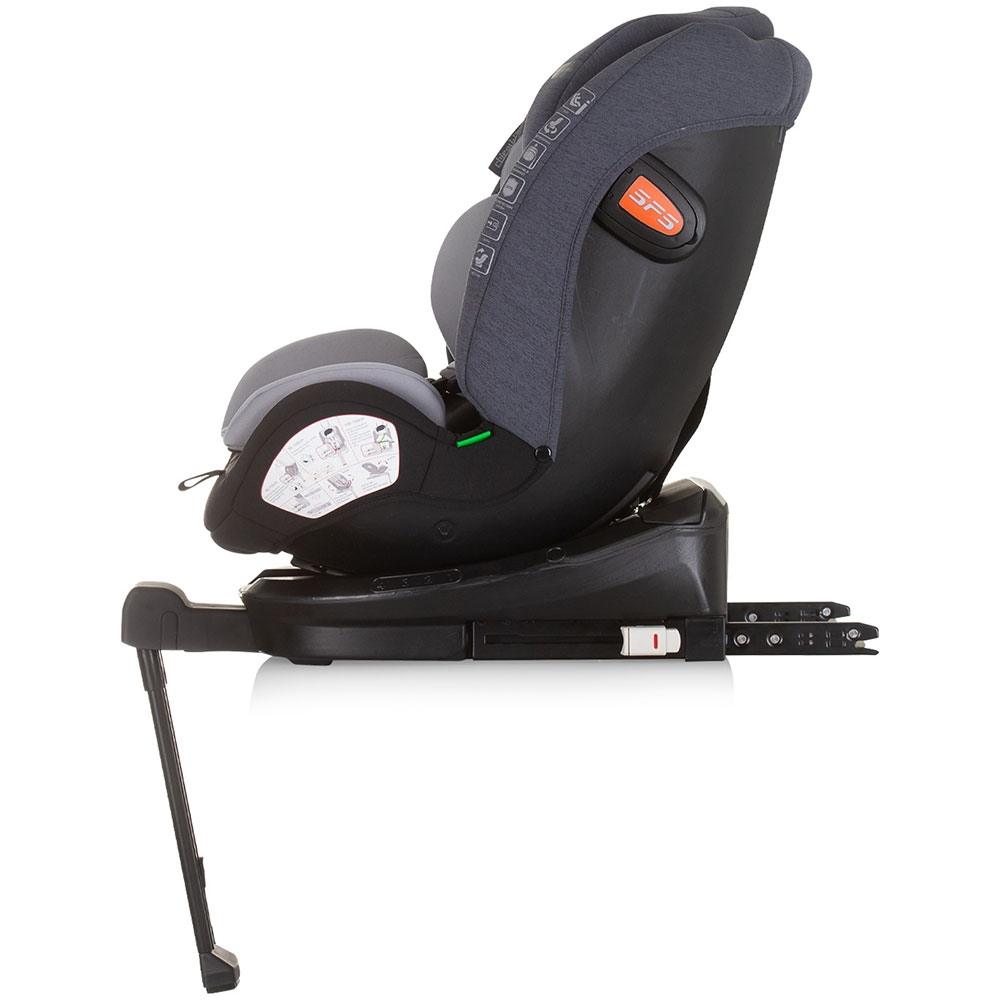 Scaun auto Chipolino Tourino I-Size 40-150 cm grey mix cu sistem Isofix [4]