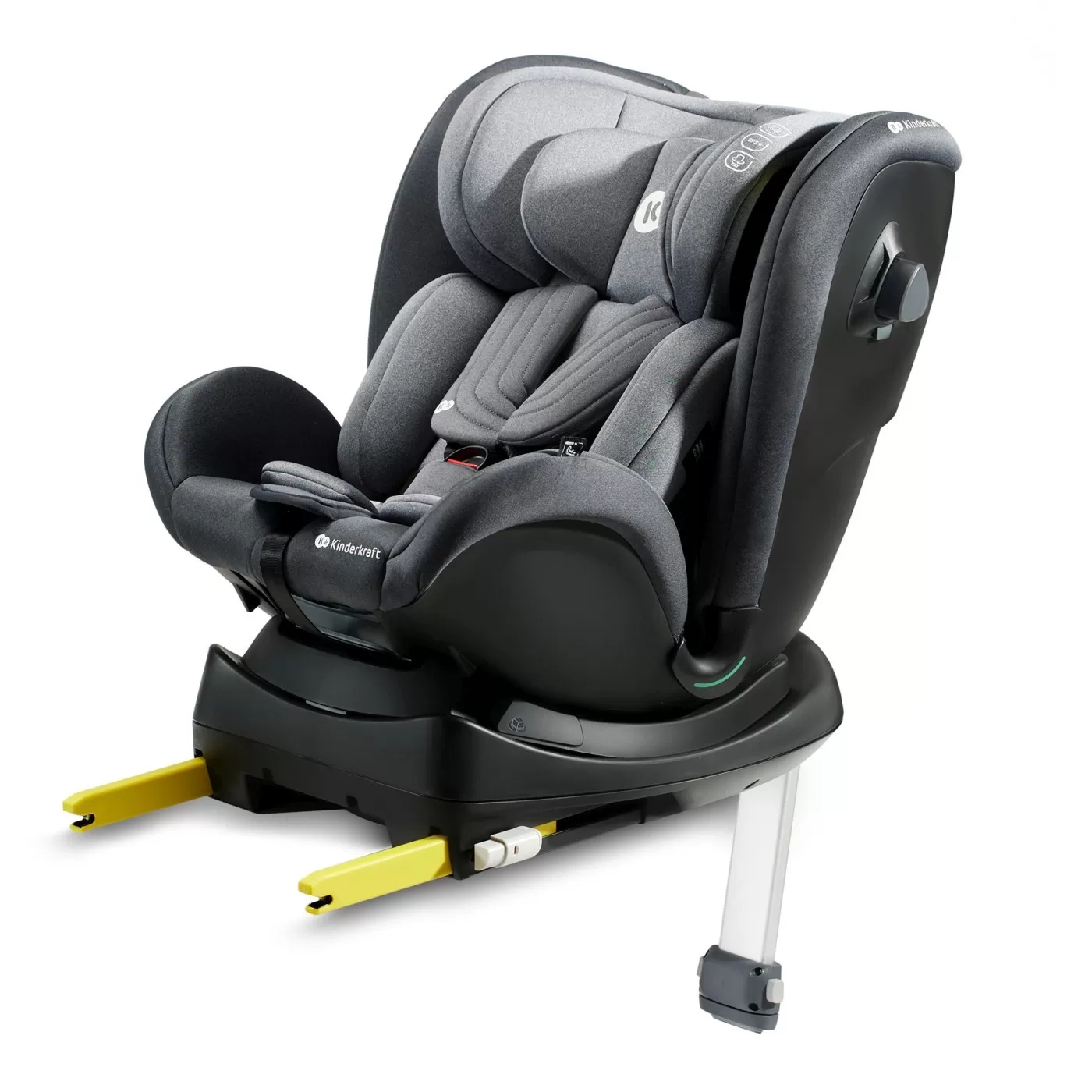 Scaun auto i-size, 40-125 cm, kinderkraft xrider, grey, varsta de la 0 luni la 7 ani [6]