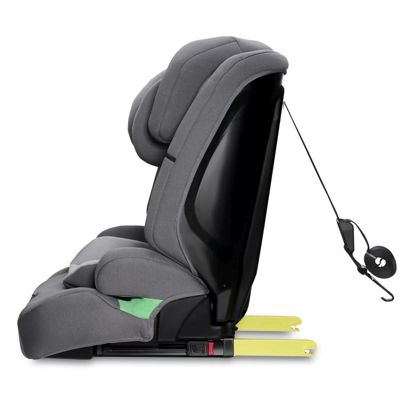 Scaun auto i-size, 76-150 cm, kinderkraft safety fix 2, grey, varsta de la 1 an la 12 ani [4]