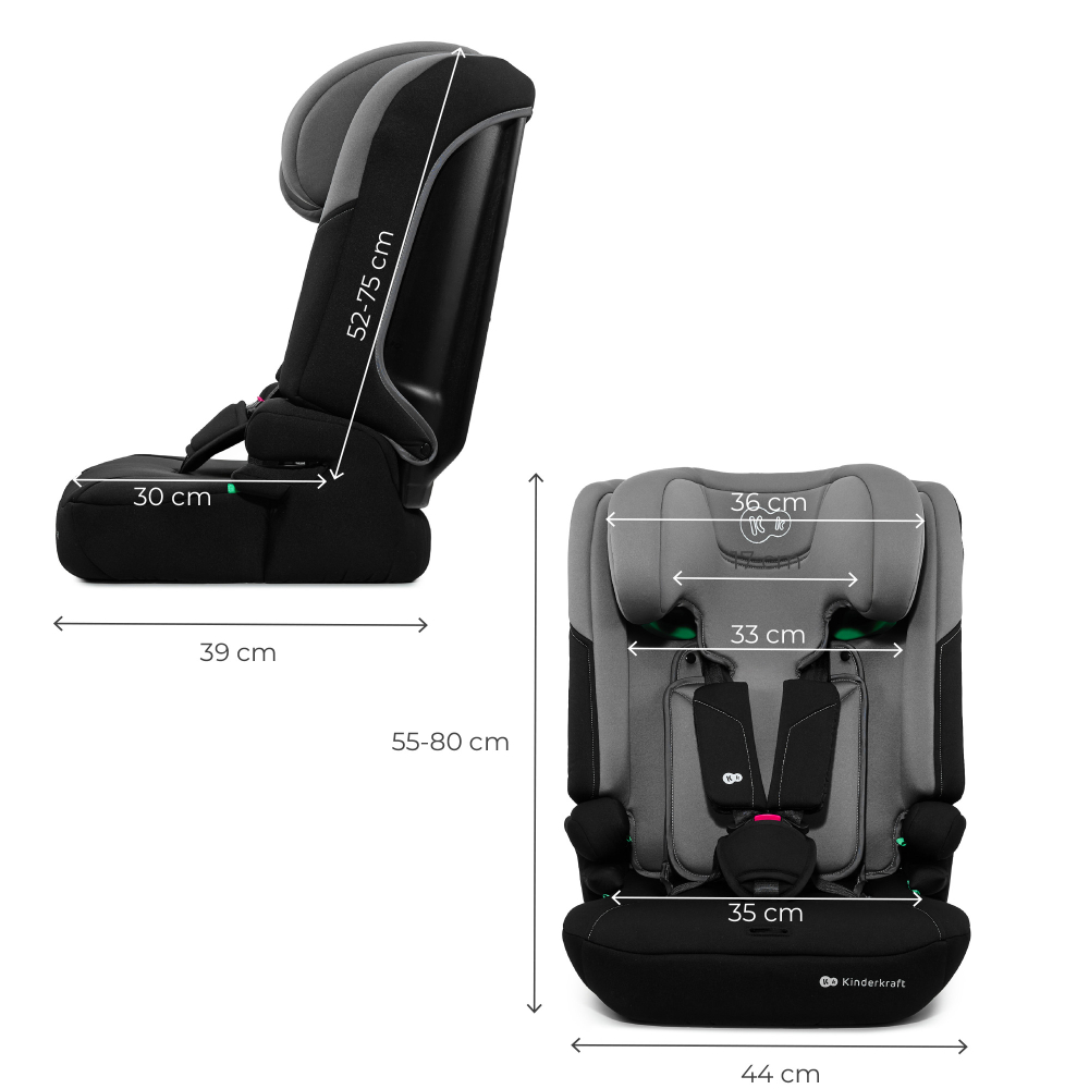 Scaun auto kinderkraft comfy 75-150 cm, dk grey [5]