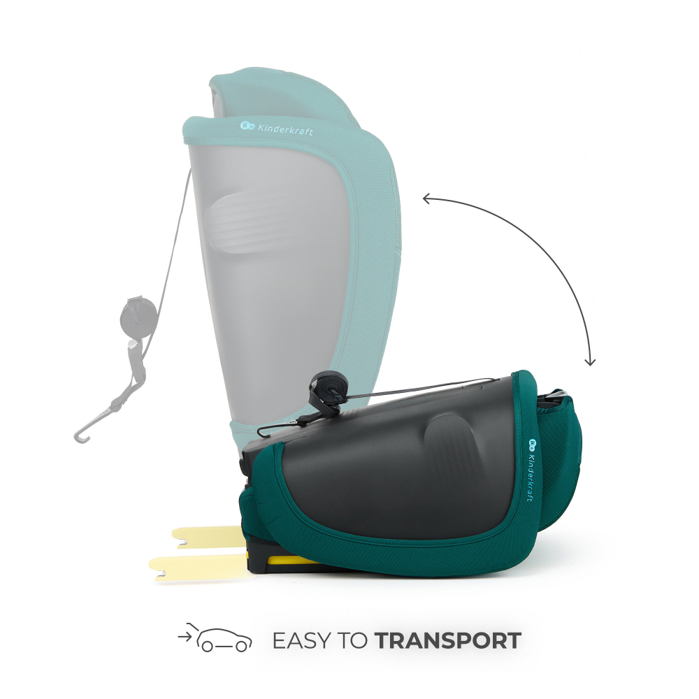 Scaun auto kinderkraft fix2go 76-150 cm, green [6]