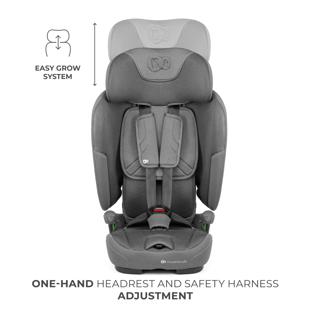 Scaun auto kinderkraft fix2go 76-150 cm, grey [9]