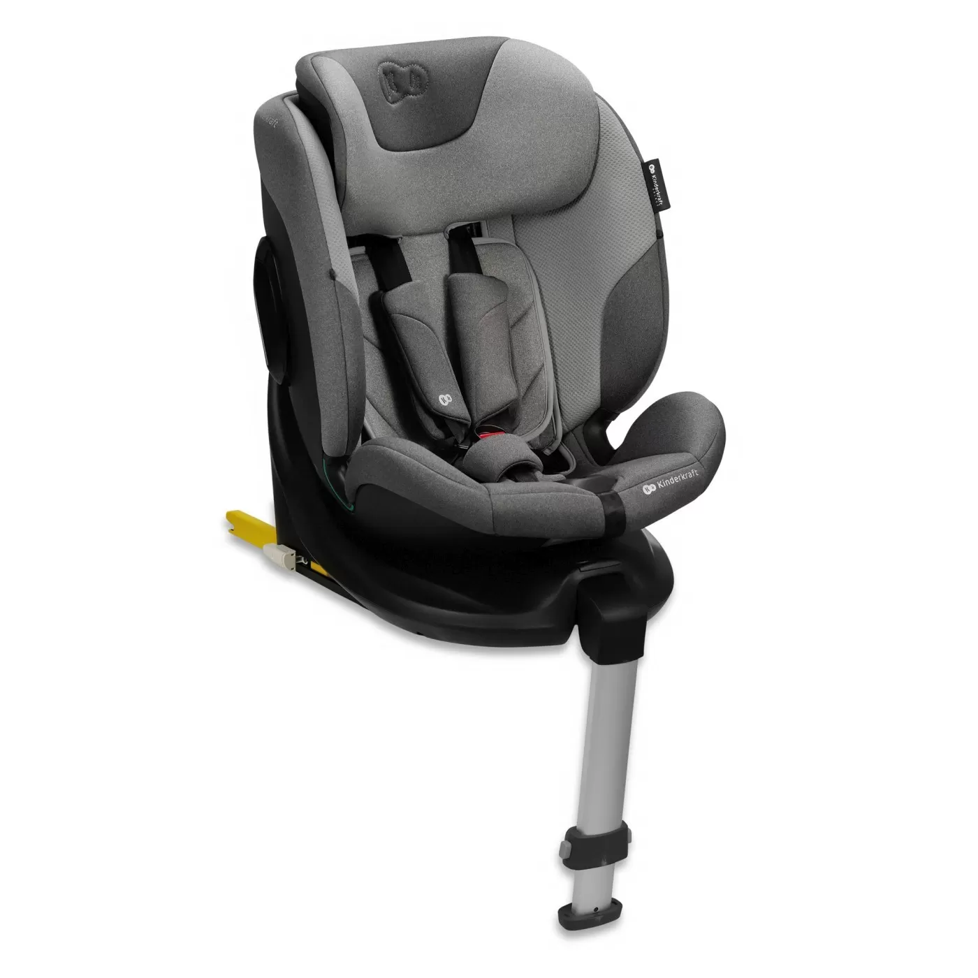 Scaun auto kinderkraft i-fix, i-size 40-150 cm, cool grey, varsta de la 0 luni la 12 ani [5]