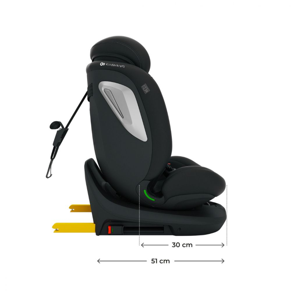 Scaun auto kinderkraft i-grow 2 i-size 40-150 cm, black copii varsta 0 luni - 12 ani [9]