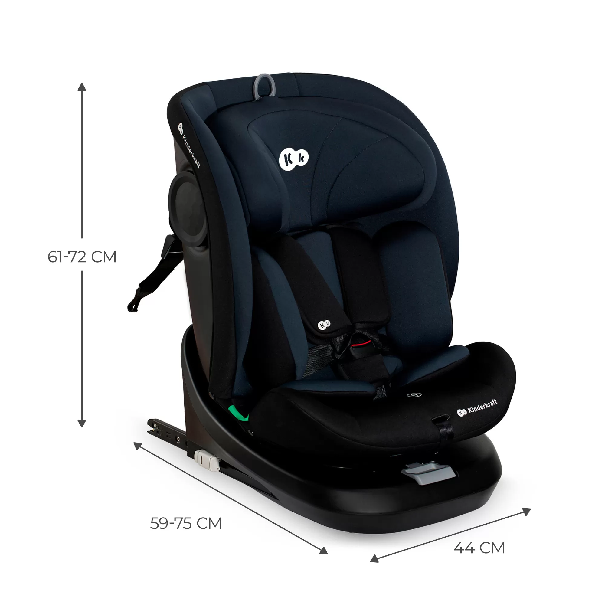 Scaun auto kinderkraft i-grow i-size 40-150 cm, black, varsta de la 0 luni la 12 ani [9]