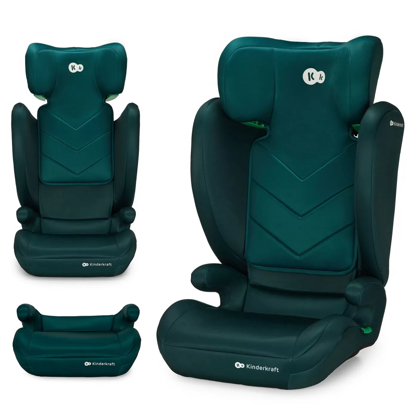 Scaun auto kinderkraft i-spark, i-size 100-150 cm, green, varsta de la 3 ani la 12 ani [2]