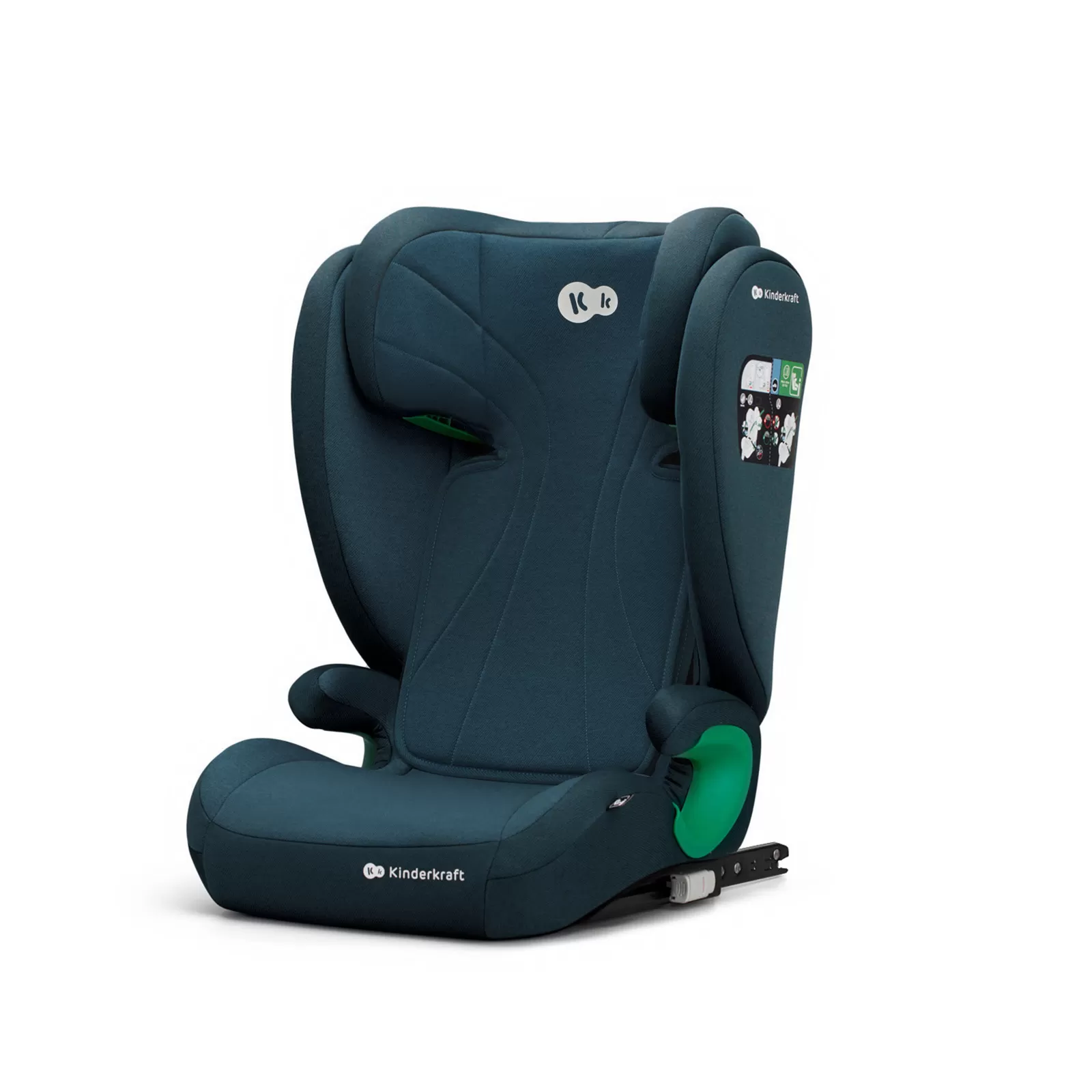 Scaun auto kinderkraft junior fix2, i-size 100-150 cm, harbor blue, varsta de la 3 ani la 12 ani [1]