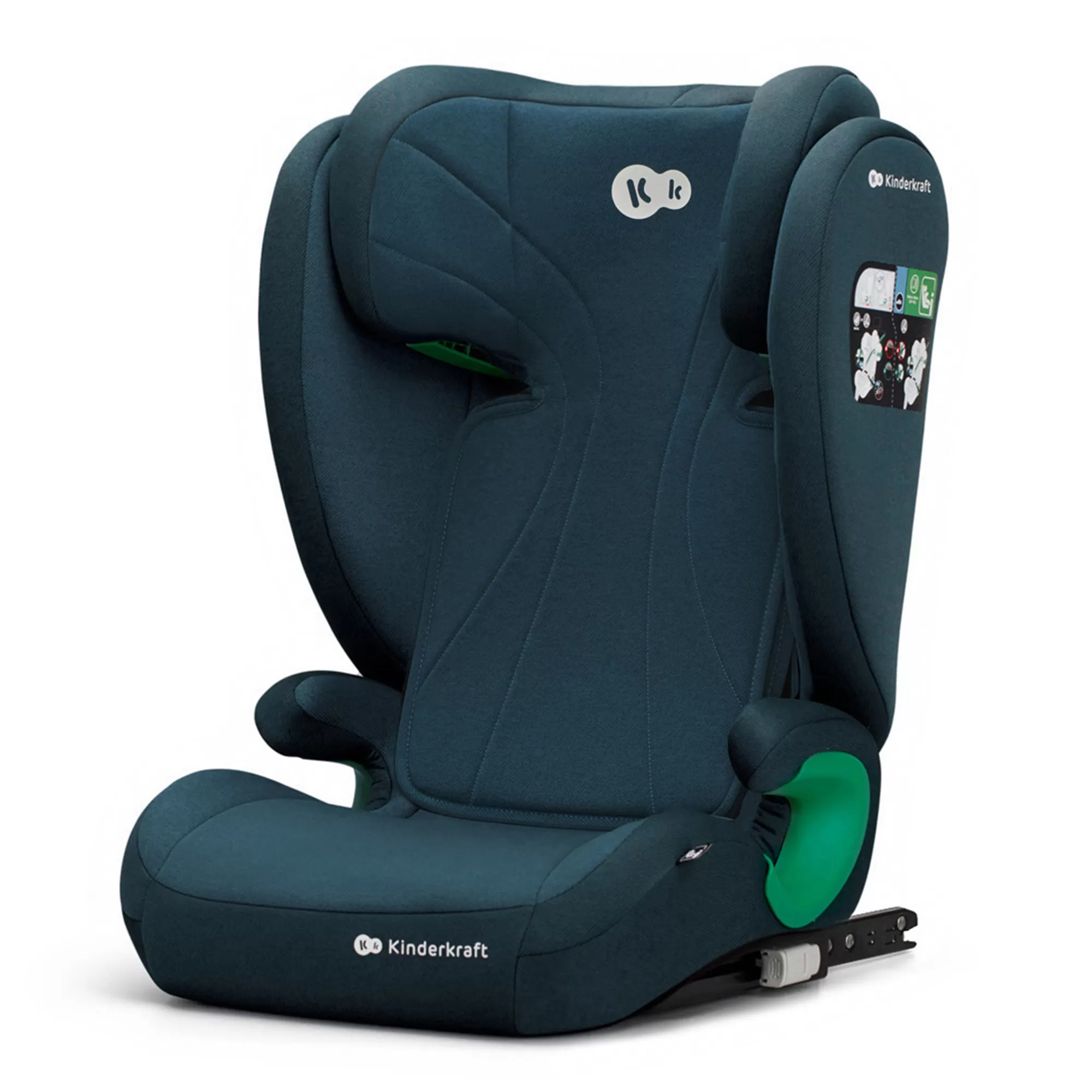 Scaun auto kinderkraft junior fix2, i-size 100-150 cm, harbor blue, varsta de la 3 ani la 12 ani [2]