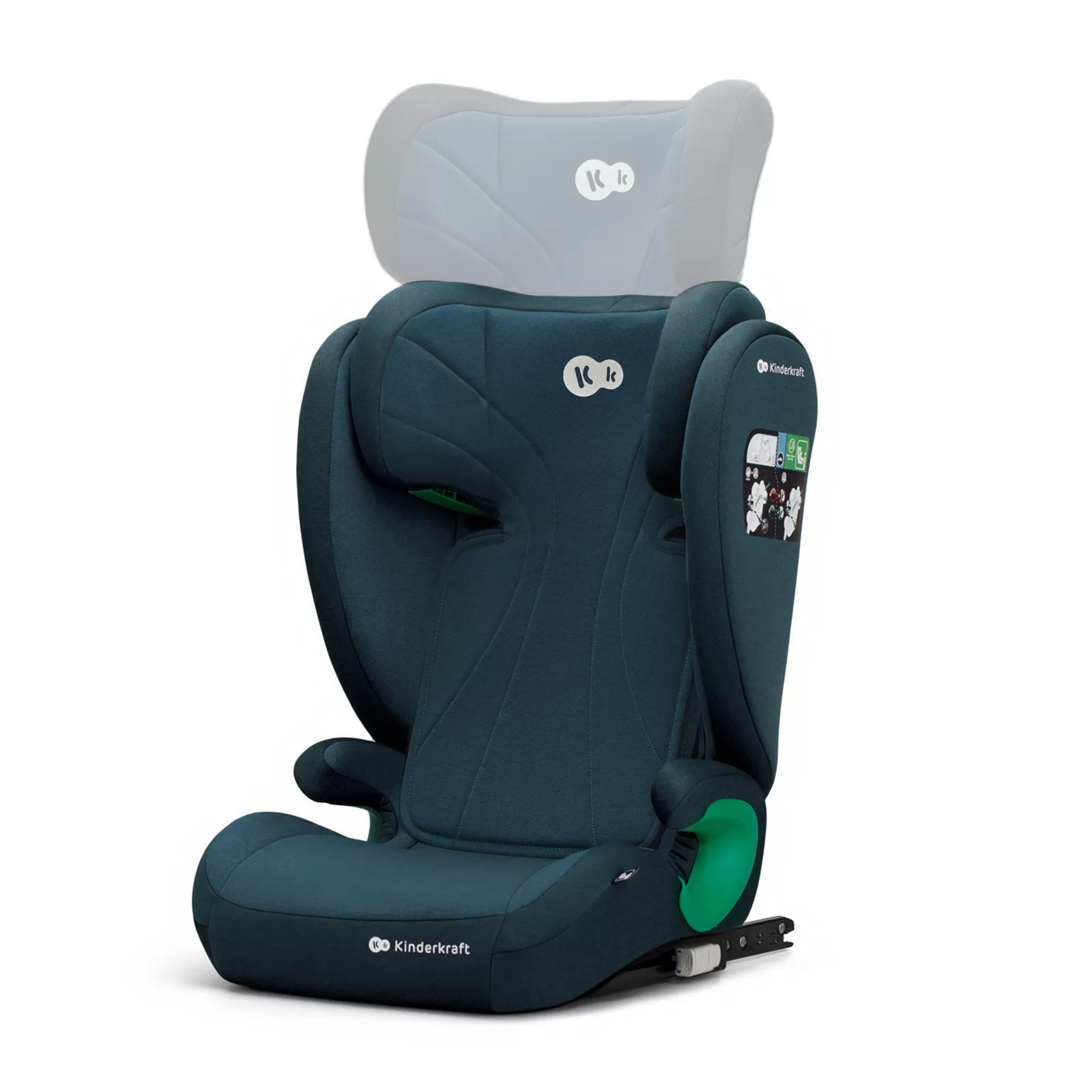 Scaun auto kinderkraft junior fix2, i-size 100-150 cm, harbor blue, varsta de la 3 ani la 12 ani [4]