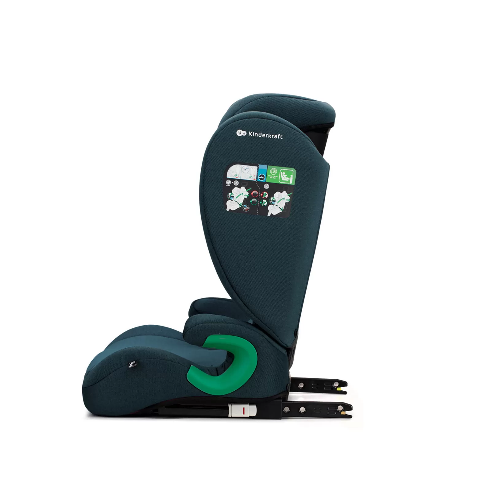 Scaun auto kinderkraft junior fix2, i-size 100-150 cm, harbor blue, varsta de la 3 ani la 12 ani [8]