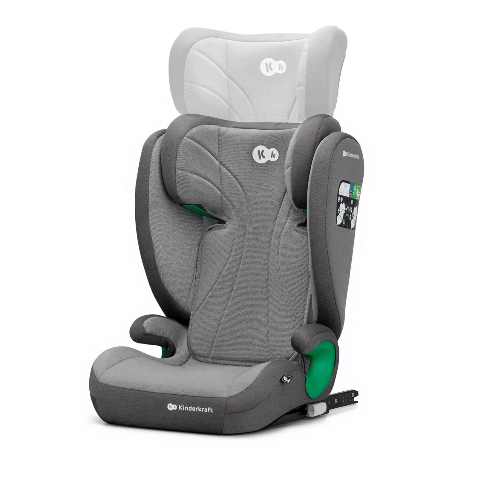 Scaun auto kinderkraft junior fix2 i-size, 100-150 cm, rocket grey, varsta de la 4 luni la 12 ani [12]