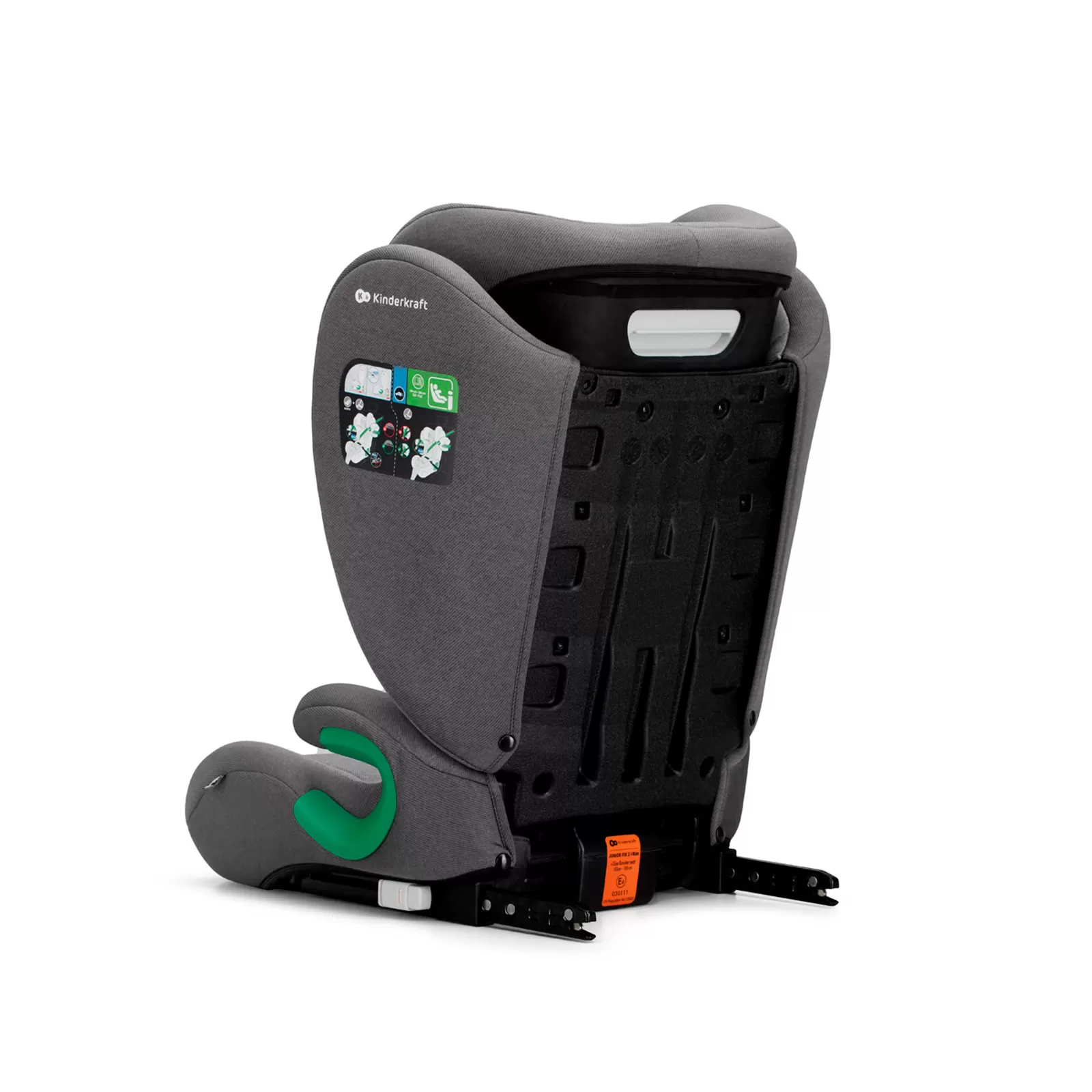 Scaun auto kinderkraft junior fix2 i-size, 100-150 cm, rocket grey, varsta de la 4 luni la 12 ani [4]