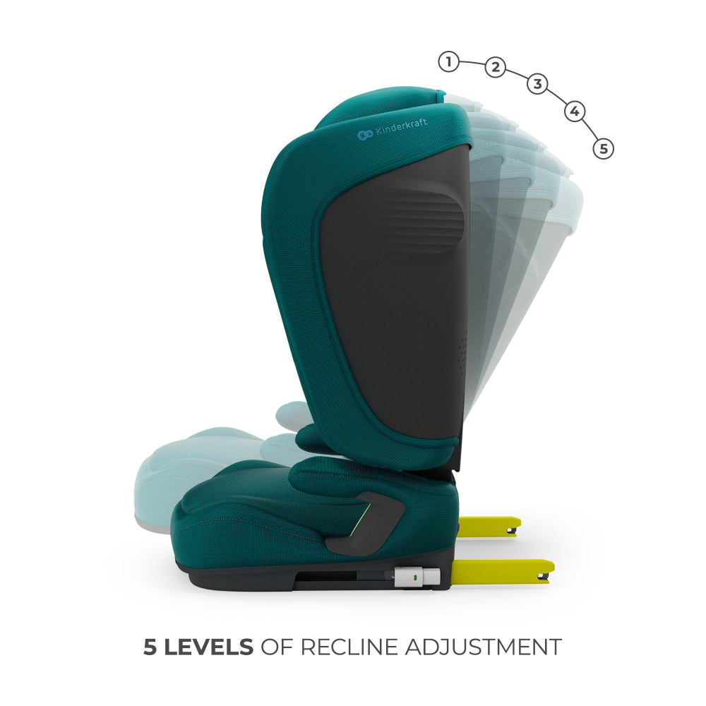 Scaun auto kinderkraft unity2 100-150 cm, green [3]