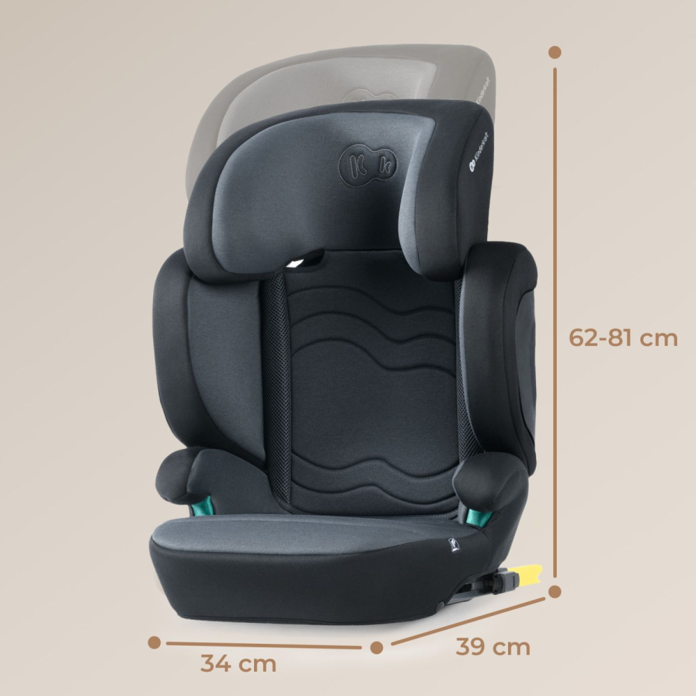 Scaun auto kinderkraft xpand 2 i-size 100-150 cm, graphite black copii varsta 3 ani - 12 ani [4]