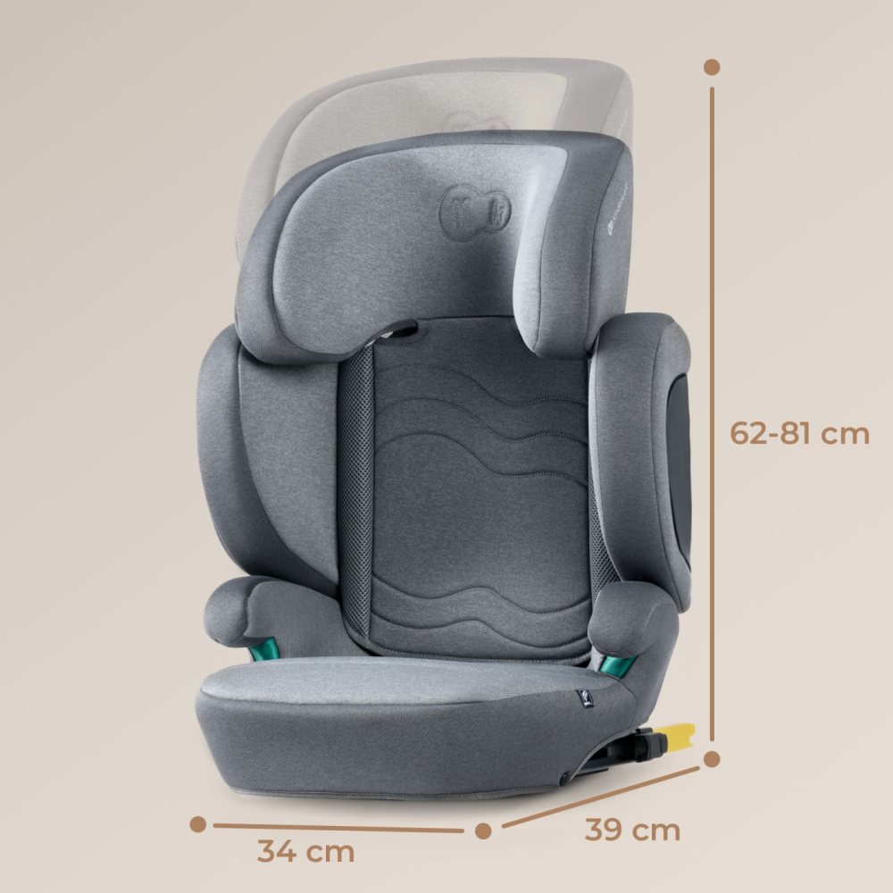 Scaun auto kinderkraft xpand 2 i-size 100-150 cm, rocket grey copii varsta 3 ani - 12 ani [3]