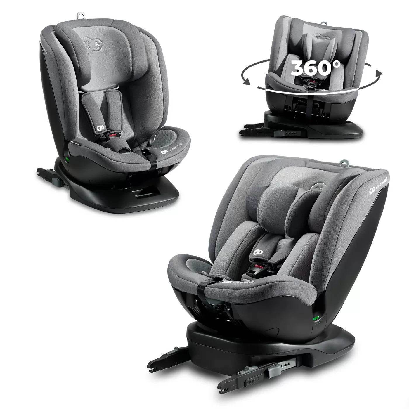 Scaun auto kinderkraft xpedition 2 i-size 40-150 cm, grey, varsta de la 0 luni la 12 ani [8]