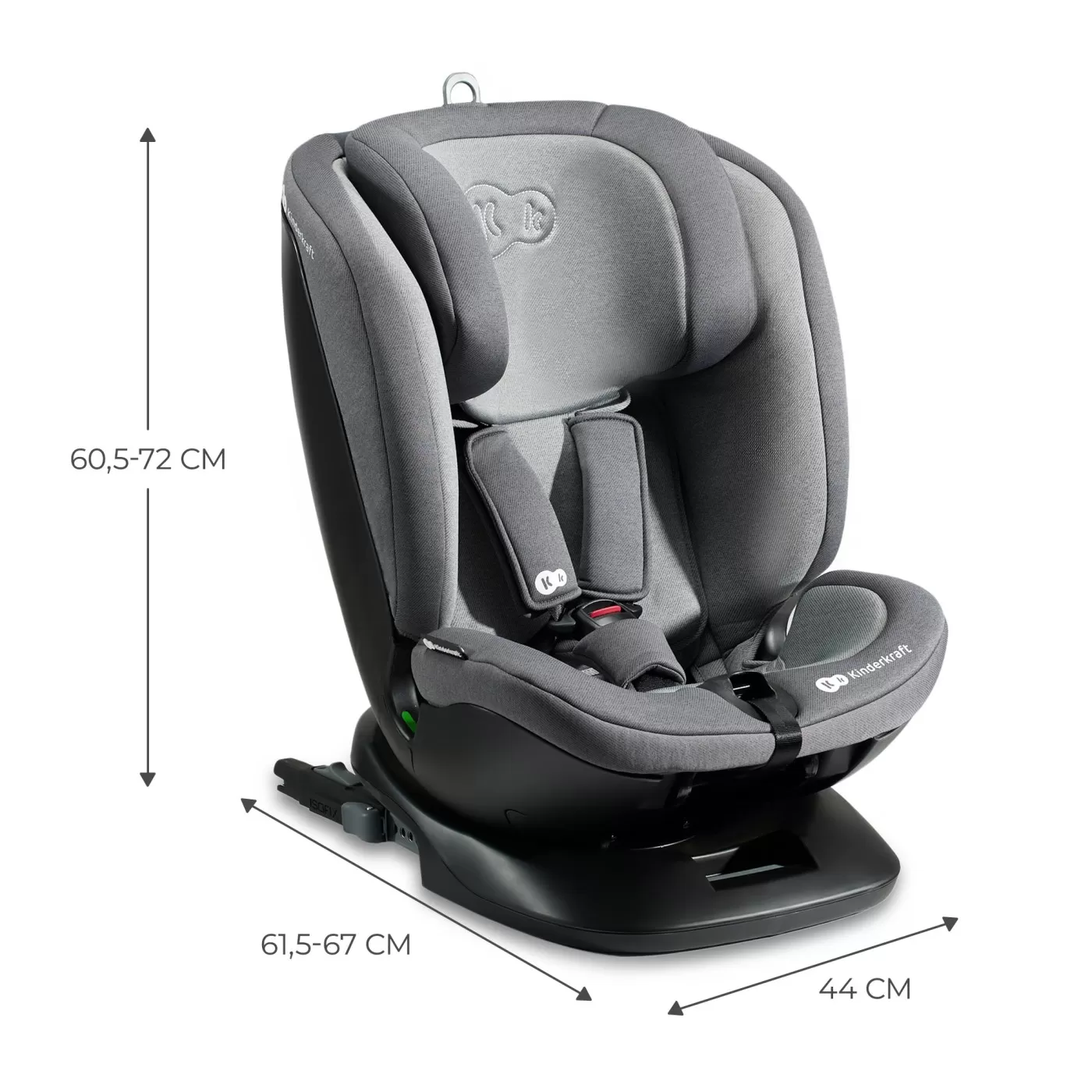 Scaun auto kinderkraft xpedition 2 i-size 40-150 cm, grey, varsta de la 0 luni la 12 ani [7]