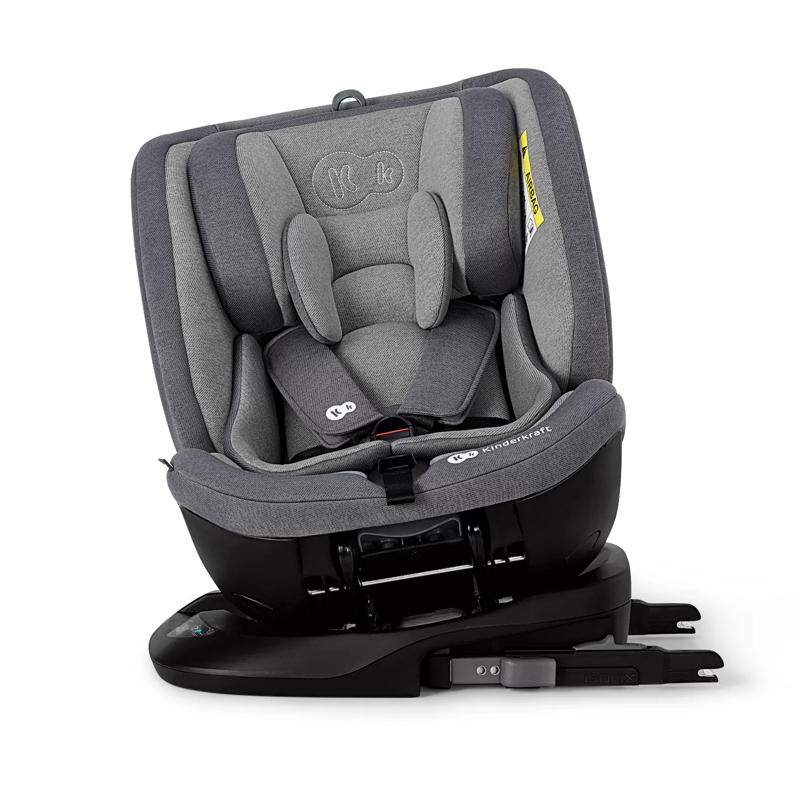 Scaun auto kinderkraft xpedition rotativ, 0-36 kg, cu isofix, grey, varsta de la 0 luni la 12 ani [8]