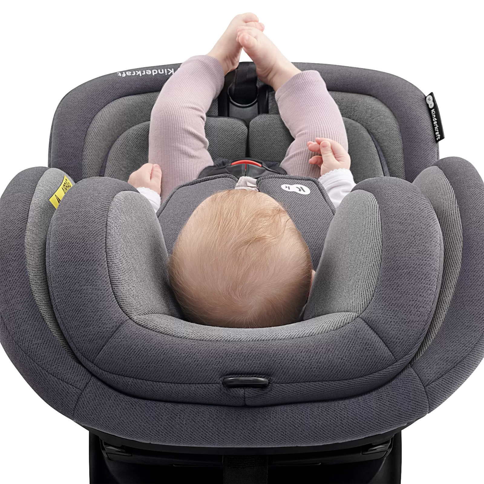 Scaun auto kinderkraft xpedition rotativ, 0-36 kg, cu isofix, grey, varsta de la 0 luni la 12 ani [21]