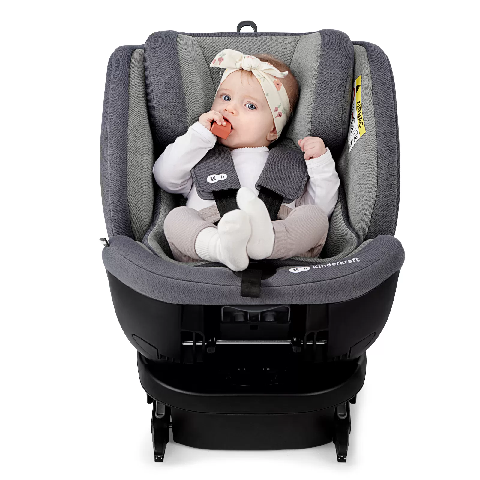 Scaun auto kinderkraft xpedition rotativ, 0-36 kg, cu isofix, grey, varsta de la 0 luni la 12 ani [3]