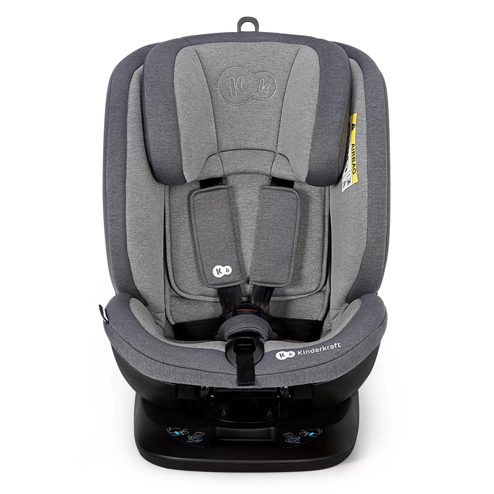 Scaun auto kinderkraft xpedition rotativ, 0-36 kg, cu isofix, grey, varsta de la 0 luni la 12 ani [14]