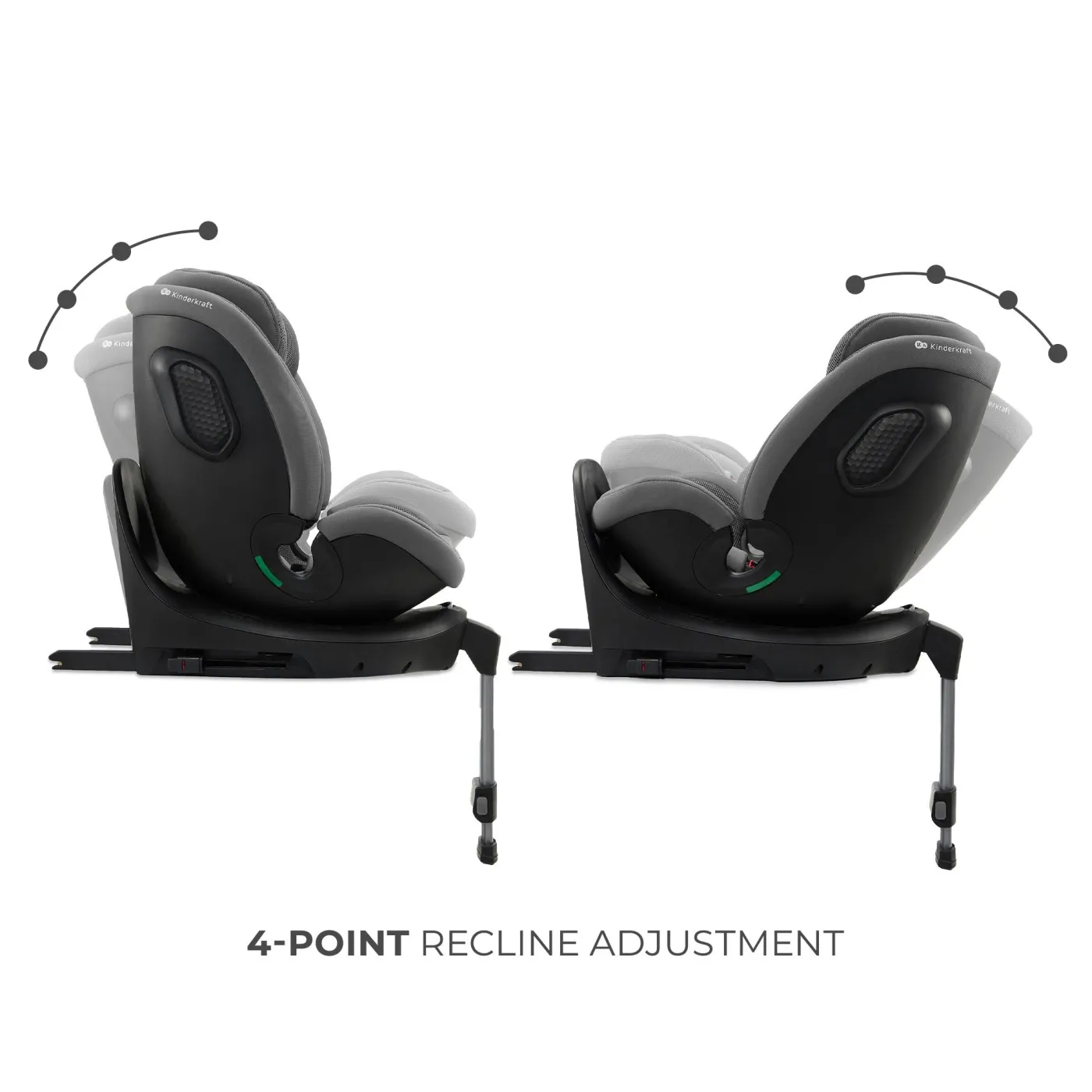 Scaun auto kinderkraft xrider 2 i-size 40-150 cm grey, copii varsta 0 luni pana la 3 ani [9]