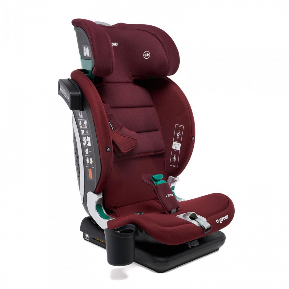 Scaun auto u-grow,isofix,76-150 cm,rosu [3]