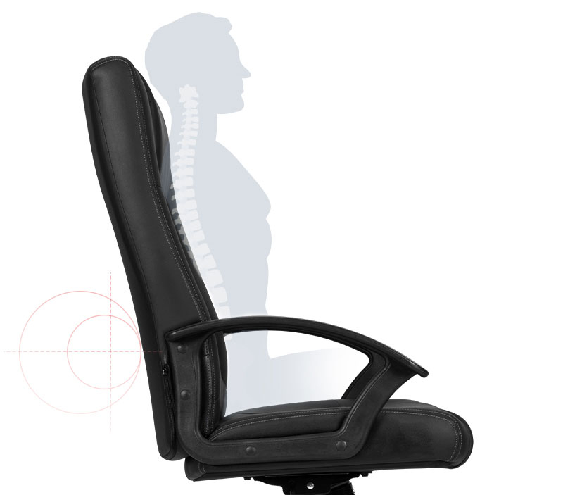 Scaun birou executive imitatie piele, sist roti nylon 4514 deli [2]