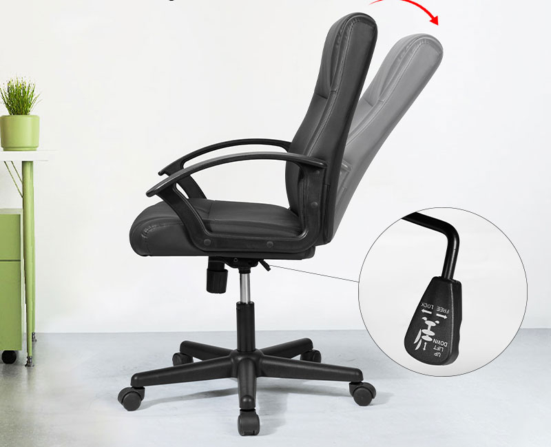 Scaun birou executive imitatie piele, sist roti nylon 4514 deli [3]