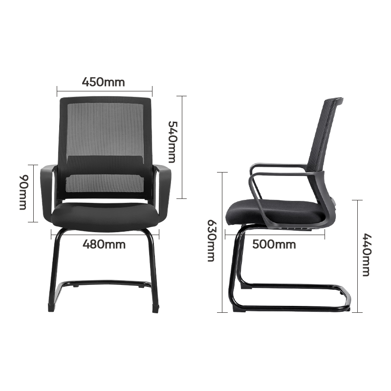 Scaun conferinta spatar mesh negru deli [5]