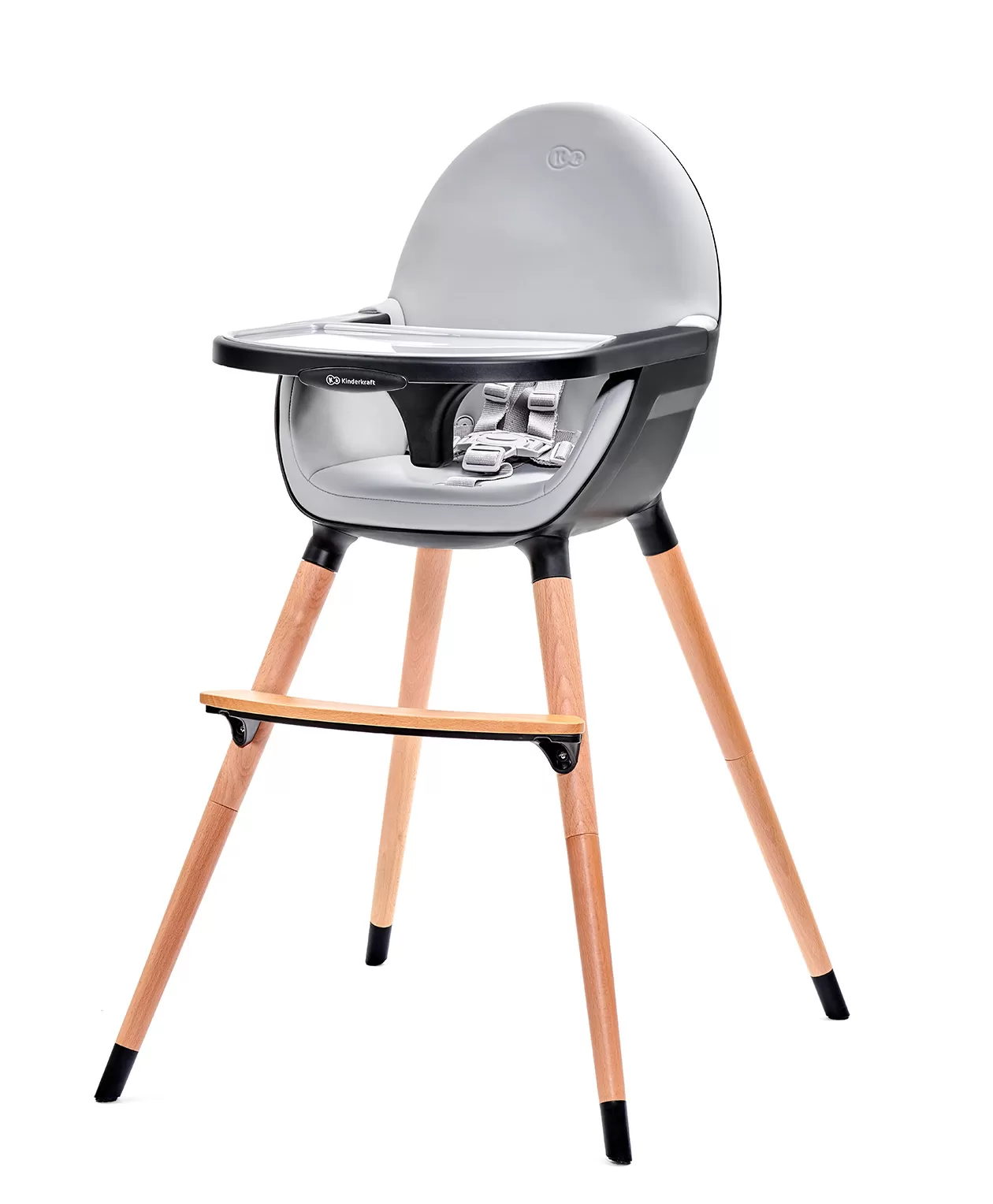 Scaun de masa kinderkraft fini, 2 in 1, black, varsta de la 6 luni la 5 ani [2]