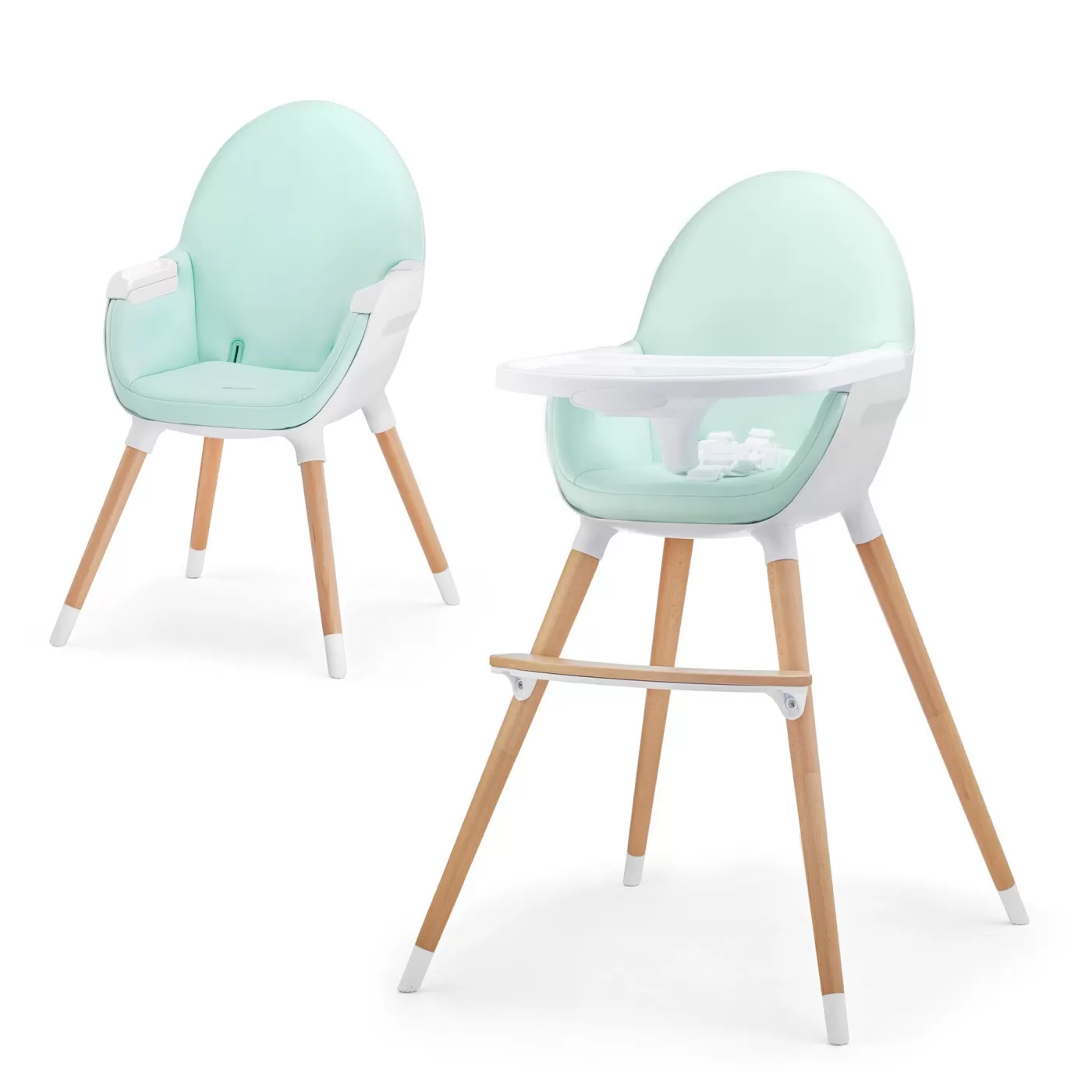 Scaun de masa kinderkraft fini, 2 in 1, mint, varsta de la 6 luni la 3 ani [6]
