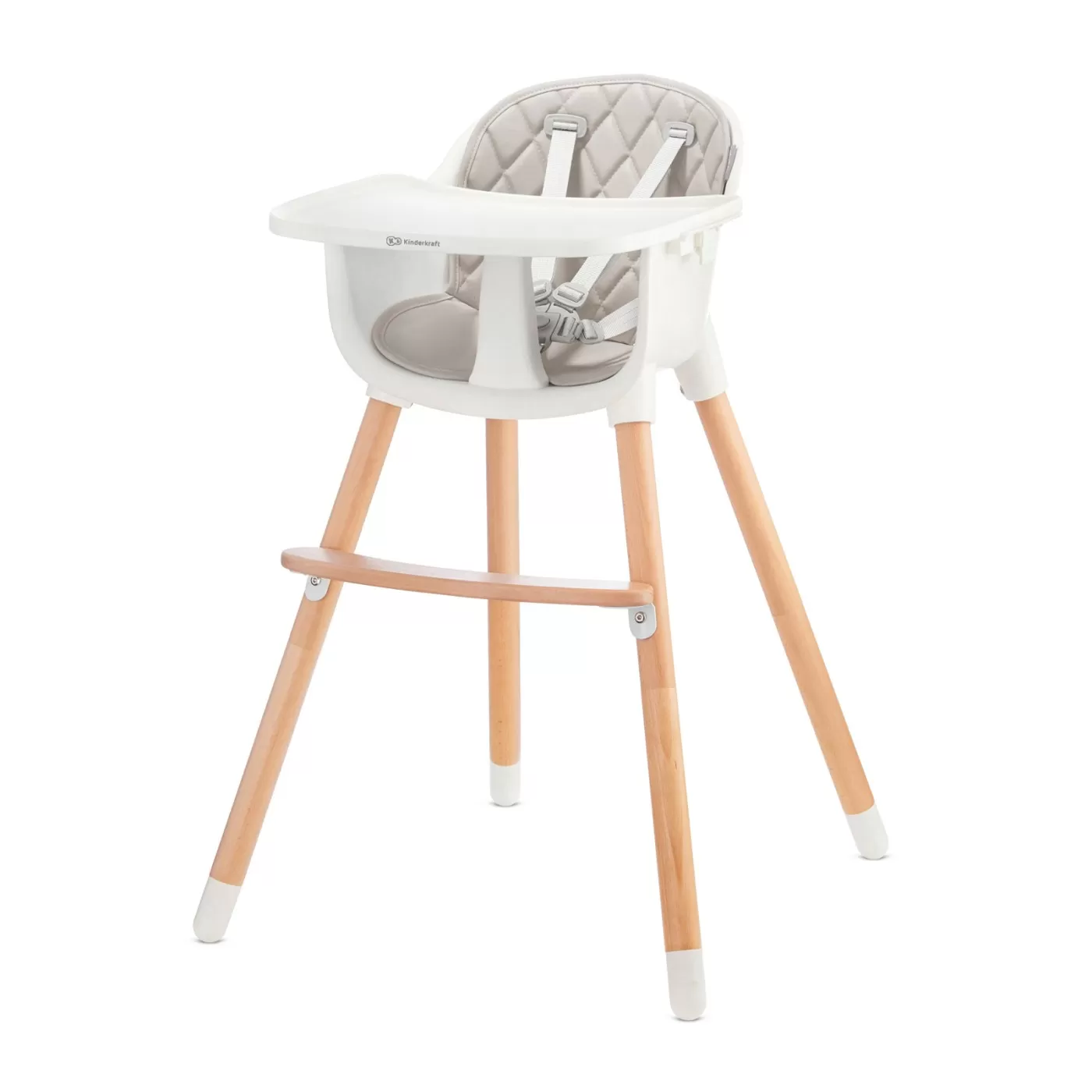 Scaun de masa kinderkraft sienna, 2 in 1, grey, varsta de la 6 luni la 4 ani [2]