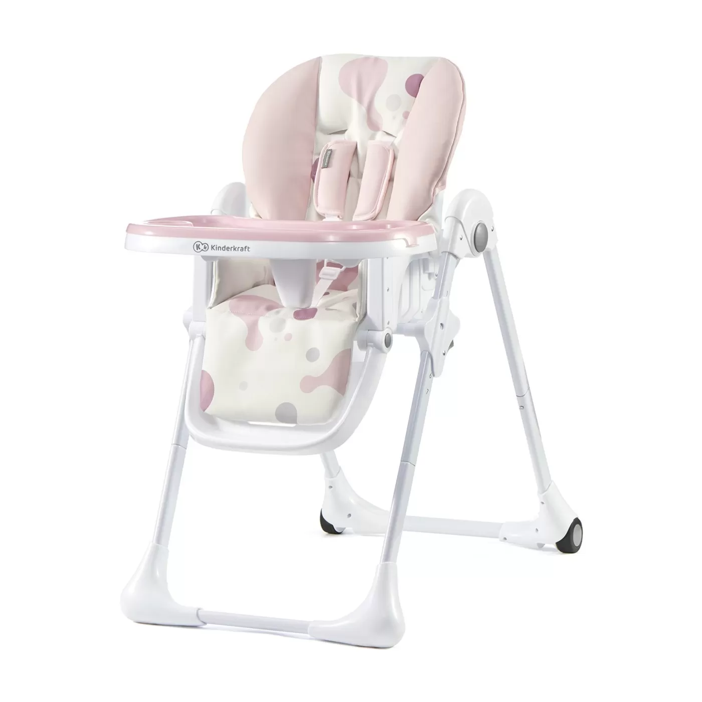 Scaun de masa kinderkraft yummy pliabil, pink, varsta de la 6 luni la 3 ani [1]