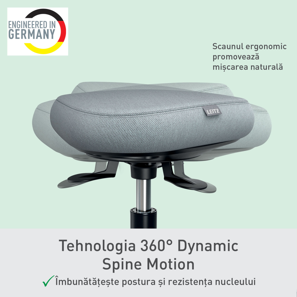 Scaun ergonomic pentru pozitie sezut/in picioare mobil negru leitz [4]