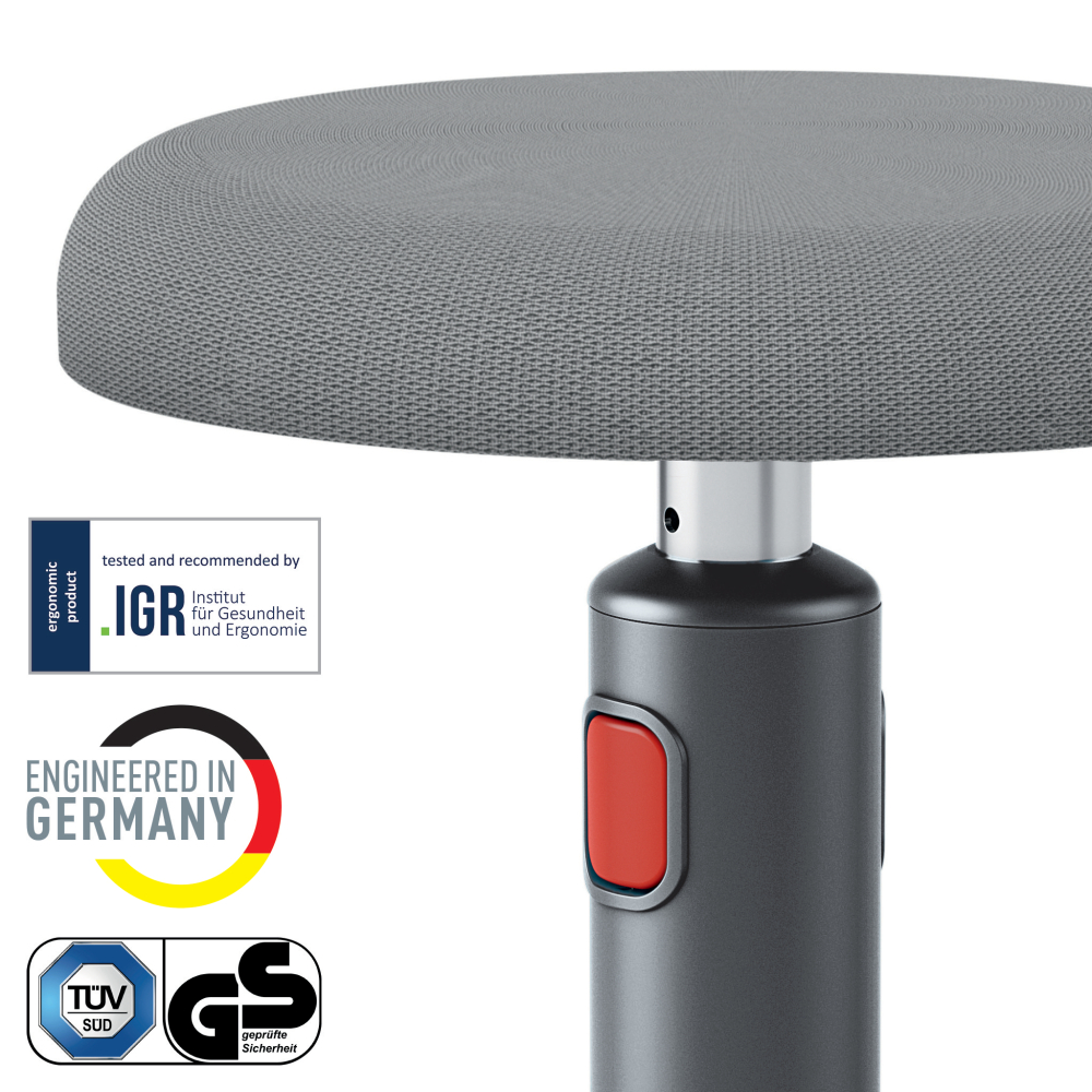 Scaun ergonomic pt pozitie sezut/in picioare gri antracit leitz [4]