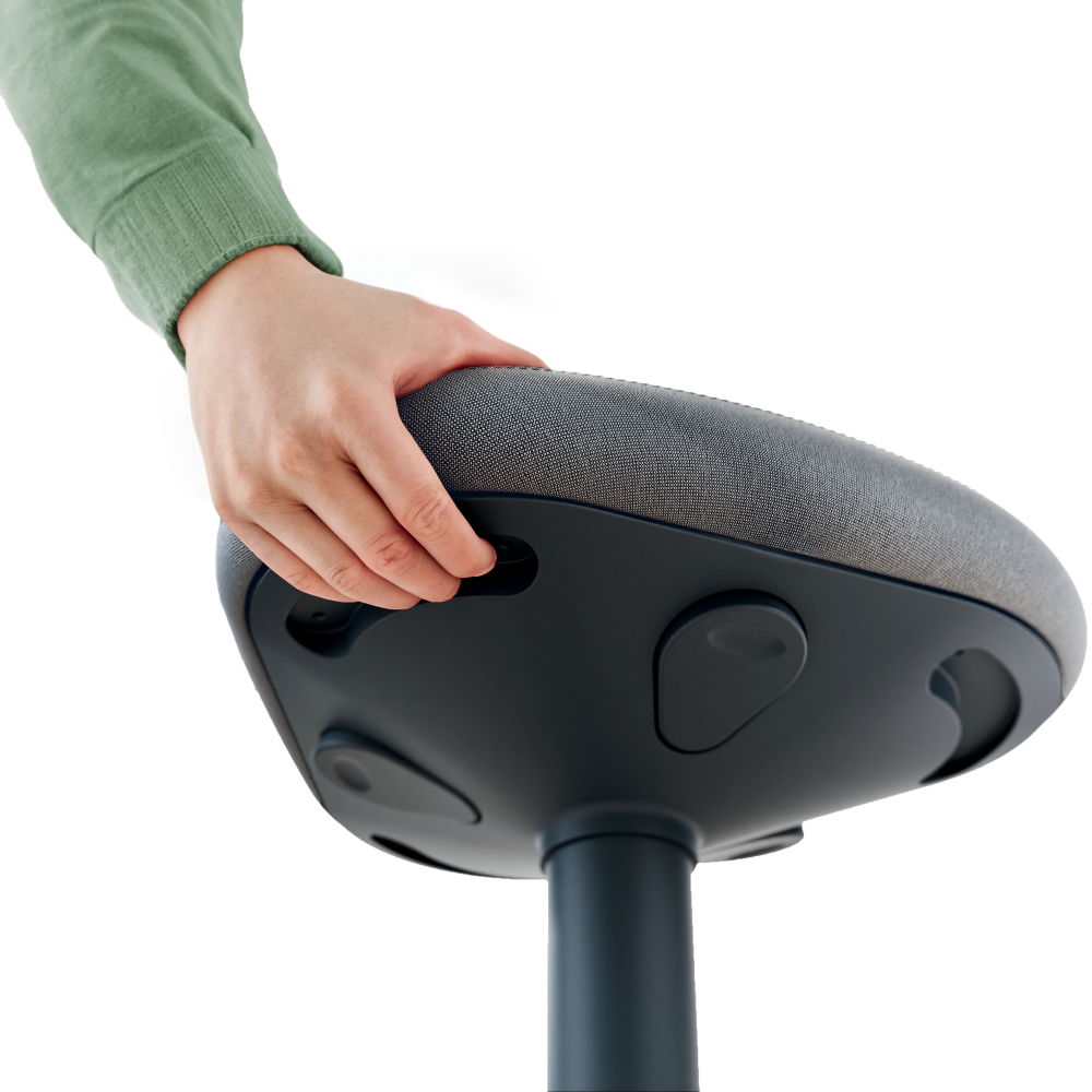 Scaun ergonomic reglabil 47-64cm gri carbune leitz [5]