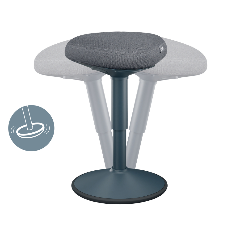 Scaun ergonomic reglabil 47-64cm gri carbune leitz [3]