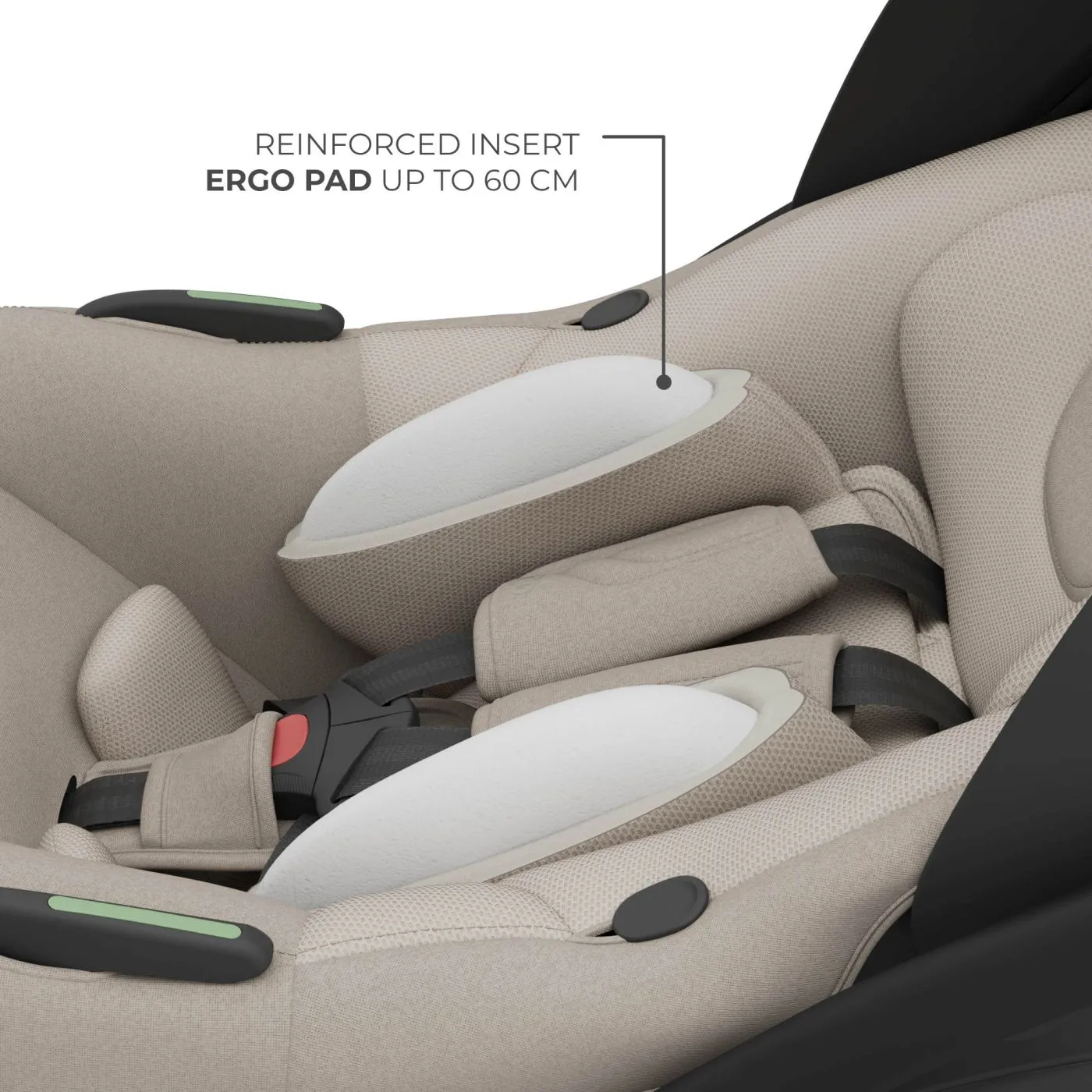 Scoica auto kinderkraft i-lite cu baza endura safe fx beige, copii varsta 0 luni pana la 1 an [7]